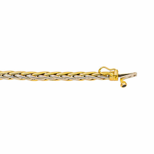 Collier Caplain saint André Collier Maille palmier  Or jaune, Or blanc 58 Facettes 5359804CN