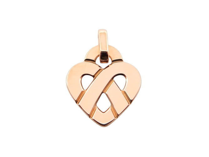 Pendentif Poiray Cœur Entrelacé PM - Pendentif en or rose 18k 58 Facettes 274336