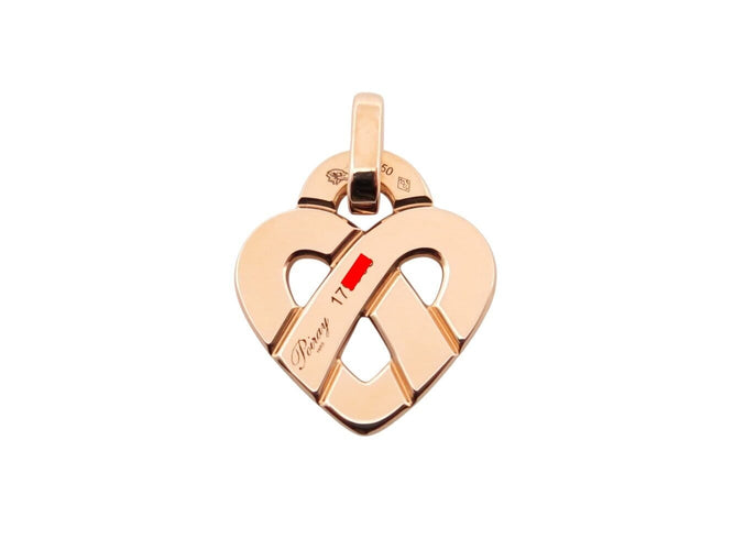 Pendentif Poiray Cœur Entrelacé PM - Pendentif en or rose 18k 58 Facettes 274336