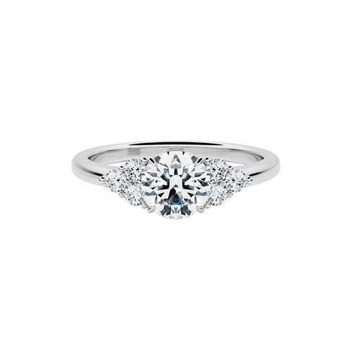 Bague 54 RINIA - Bague en or blanc 18 ct et diamant de laboratoire 58 Facettes UKD364786MM