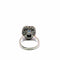 Bague Bague halo en or blanc 18k avec tourmaline bleue et diamants 58 Facettes 50451
