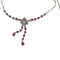 Collier Girocollo - Collier en or blanc 18 kt avec rubis et diamants 0,21 ct 58 Facettes G3932
