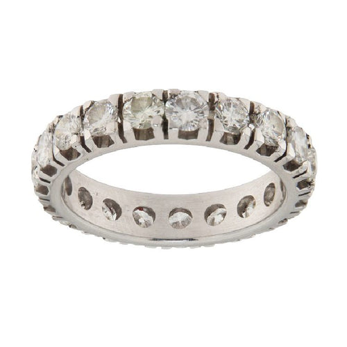 Bague 59 Bague eternity vintage - Diamants en or blanc 18 kt 3,06 ct 58 Facettes G3926