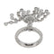 Pendentif Bague - Pendentif en or blanc 18 ct et diamants 58 Facettes G3925