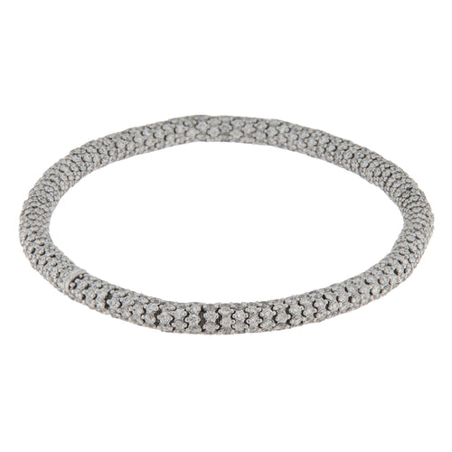 Bracelet Bracelet élastique vintage en or blanc 18 ct et diamants 8,42 ct 58 Facettes G3924