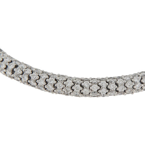 Bracelet Bracelet élastique vintage en or blanc 18 ct et diamants 8,42 ct 58 Facettes G3924