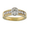 Bague 56 Bague vintage - Diamants en or jaune et blanc 18 ct 58 Facettes G3920