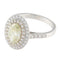 Bague 55 Guidetti - Bague en or blanc avec diamant ovale 1,51 ct et diamants 58 Facettes G3918