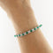 Bracelet Bracciale - Bracelet en platine avec béryls variété émeraude et diamants 58 Facettes G3919