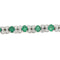 Bracelet Bracciale - Bracelet en platine avec béryls variété émeraude et diamants 58 Facettes G3919