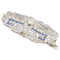 Broche Spilla vintage ajourée en or blanc 18 kt et diamants 58 Facettes G3916