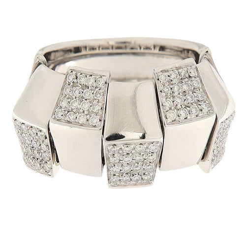 Bague 54 Bague - Or blanc 750 avec diamants taille brillant 58 Facettes G3908