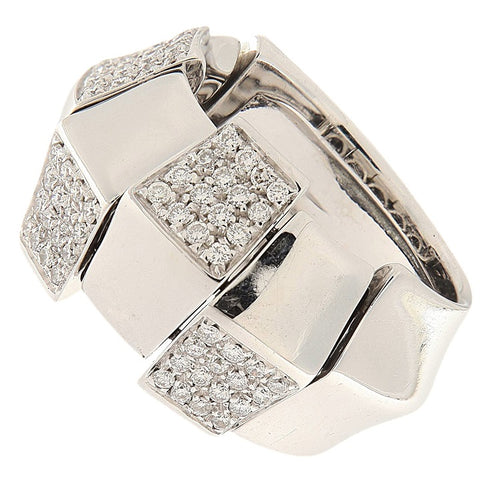 Bague 54 Bague - Or blanc 750 avec diamants taille brillant 58 Facettes G3908