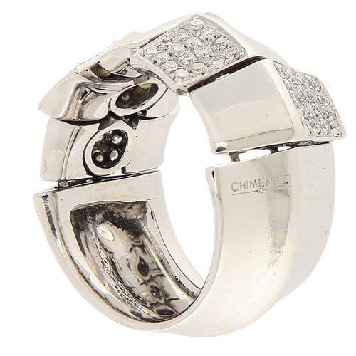 Bague 54 Bague - Or blanc 750 avec diamants taille brillant 58 Facettes G3908