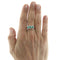Bague Bague vintage - Or blanc 18 kt avec émeraudes et diamants 58 Facettes G3906