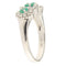 Bague Bague vintage - Or blanc 18 kt avec émeraudes et diamants 58 Facettes G3906