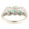 Bague Bague vintage - Or blanc 18 kt avec émeraudes et diamants 58 Facettes G3906
