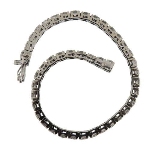 Bracelet Bracelet tennis - Bracelet en or blanc 18 ct et diamants 4,30 ct 58 Facettes G3905