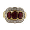 Bague 55 Bague vintage - Or jaune et blanc 18 ct avec rubis et diamants 58 Facettes G3898