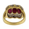 Bague 55 Bague vintage - Or jaune et blanc 18 ct avec rubis et diamants 58 Facettes G3898