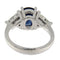 Bague 54 Bague - Or blanc 18 kt avec saphir 3,40 ct et diamants trilliant 58 Facettes G3684