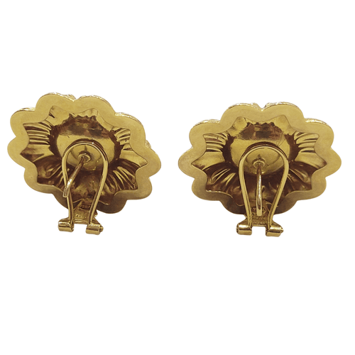 Boucles d'oreilles Boucles d’oreilles - Perles mabé en or jaune 18k 58 Facettes PE213
