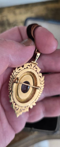 Pendentif Napoléon III - Pendentif broche en or jaune 18 ct et aigue-marine 58 Facettes Pendentif 18