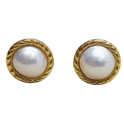 Boucles d'oreilles Boucles d’oreilles - Perles mabé en or 18k 58 Facettes PE9