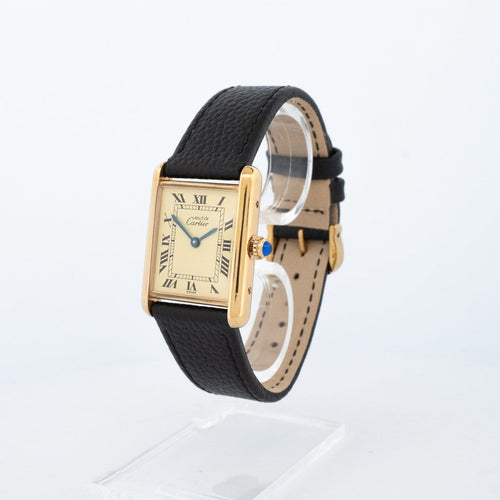 Montre Cartier Tank Must - Montre LM en vermeil, cadran romain lemon 58 Facettes 470