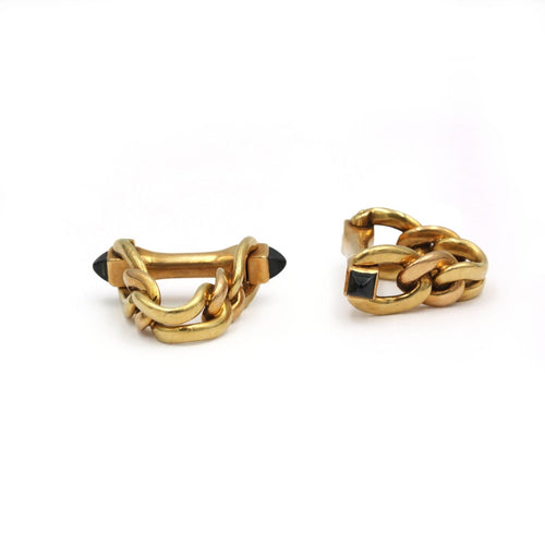 Boutons de manchette Boutons de manchette - Or jaune 750‰ et saphirs 58 Facettes 260113R