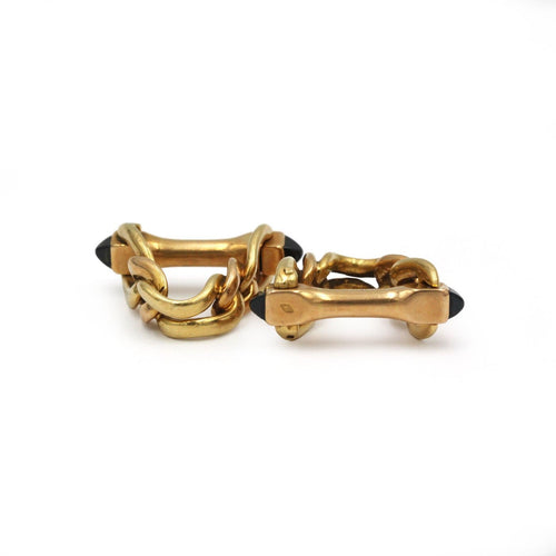 Boutons de manchette Boutons de manchette - Or jaune 750‰ et saphirs 58 Facettes 260113R