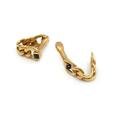 Boutons de manchette Boutons de manchette - Or jaune 750‰ et saphirs 58 Facettes 260113R