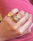 Bague 50 Bague bandeau en or jaune 18 carats et diamants taille princesse 58 Facettes dsq