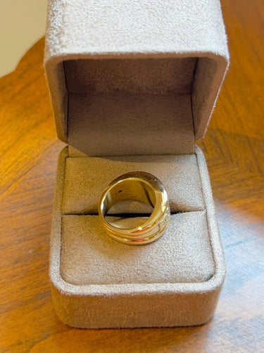 Bague 50 Bague bandeau en or jaune 18 carats et diamants taille princesse 58 Facettes dsq