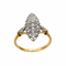 Bague 61 Bague marquise en or jaune et or gris 18K et diamants 58 Facettes Bague marquise en or et diamants