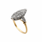 Bague 61 Bague marquise en or jaune et or gris 18K et diamants 58 Facettes Bague marquise en or et diamants
