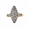 Bague 61 Bague marquise en or jaune et or gris 18K et diamants 58 Facettes Bague marquise en or et diamants