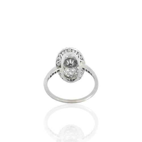 Bague 54 Bague ancienne - Bague en or sertie de diamants et perle 58 Facettes BAGUE-0001