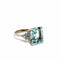 Bague 54 Bague - Aigue-marine 6,0 ct en or blanc 18k et diamants 58 Facettes 50452
