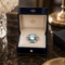 Bague 54 Bague - Aigue-marine 6,0 ct en or blanc 18k et diamants 58 Facettes 50452