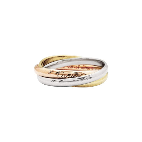 Bague 56 Bague Cartier, "Trinity", 3 ors, petit modèle. 58 Facettes 35580