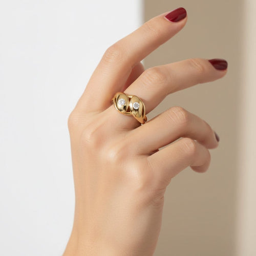 Bague 66 Bague serpent en or jaune 18 carats et diamants 58 Facettes 1.0000338/1