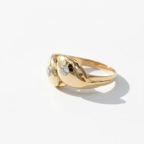Bague 66 Bague serpent en or jaune 18 carats et diamants 58 Facettes 1.0000338/1