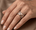 Bague 56 Chopard Happy Diamonds L.U.C - Bague articulée en or jaune 18 carats 58 Facettes 260047