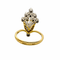 Bague 57 Bague bouquet ancienne en or jaune 18 carats et diamants 58 Facettes Bague Bouquet ancien en or et diamants