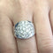 Bague 57 Bague en or blanc 18 ct avec diamants 58 Facettes 155/B OC