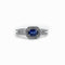 Bague 55 Bague en or blanc 18 carats avec saphir et diamants 58 Facettes Bague 144/1