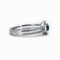 Bague 55 Bague en or blanc 18 carats avec saphir et diamants 58 Facettes Bague 144/1
