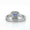 Bague 55 Bague en or blanc 18 carats avec saphir et diamants 58 Facettes Bague 144/1