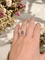 Bague 52 Bague cocktail entourage en or jaune 18 ct avec grenat et diamants 58 Facettes ring